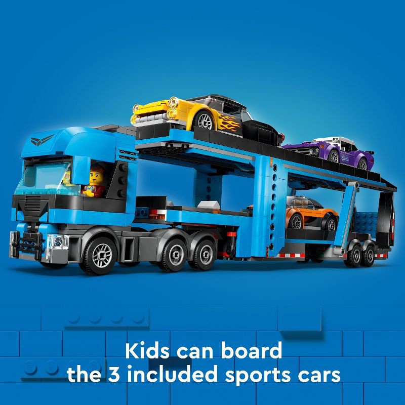 slide 3 of 3, LEGO City Car Transporter Truck with Sports Cars 60408, 1 ct
