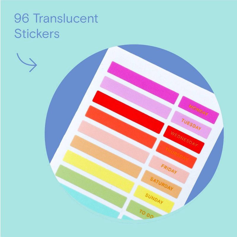 slide 2 of 13, Noted by Post-it Colorful Stickers for Journals, Planners & Calendars - 96ct, 96 ct