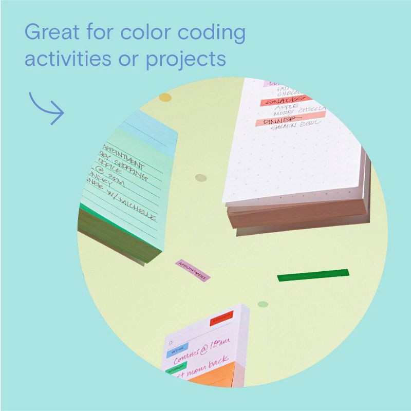 slide 5 of 13, Noted by Post-it Colorful Stickers for Journals, Planners & Calendars - 96ct, 96 ct