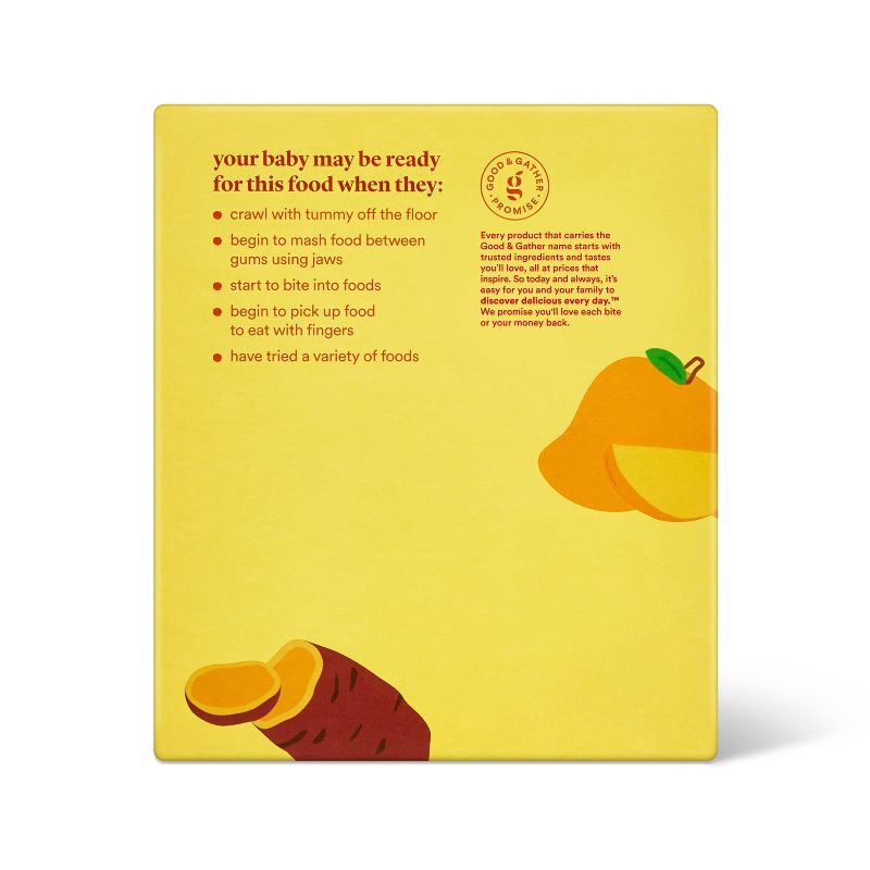 slide 4 of 5, Organic Teething Wafers Baby Snacks - Mango Sweet Potato - 1.76oz - Good & Gather™, 1.76 oz