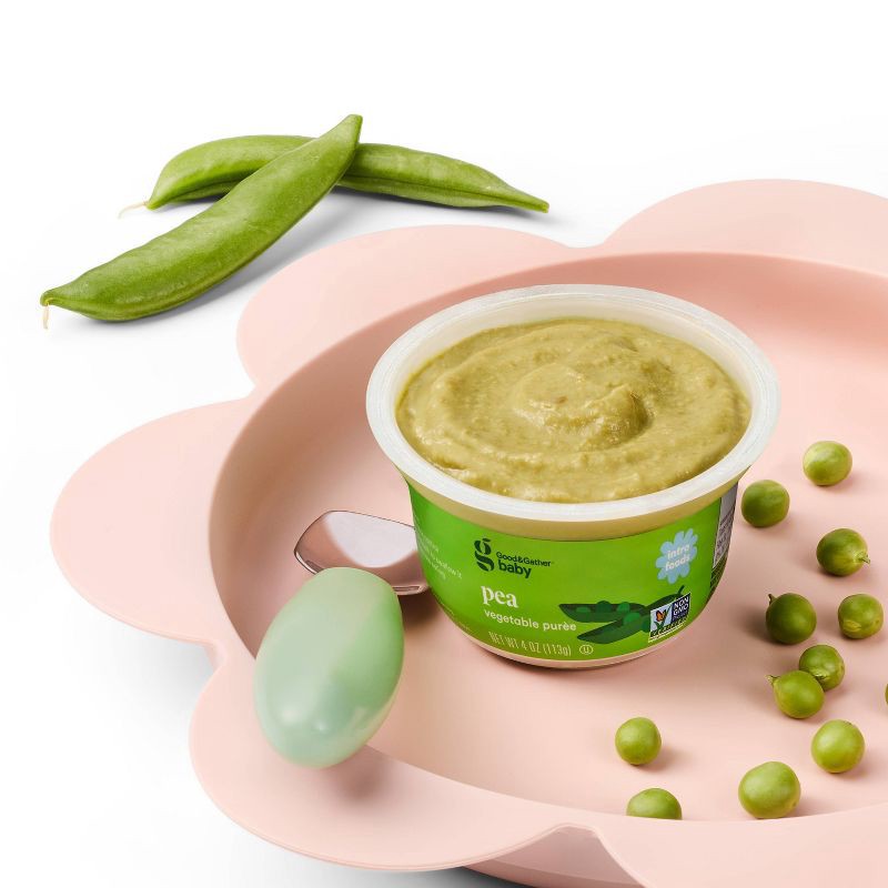 slide 3 of 5, Baby Food Tub - Peas - 4oz - Good & Gather™, 4 oz