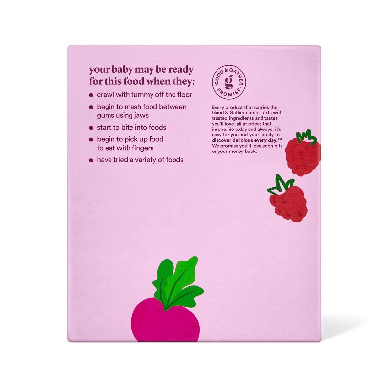 slide 4 of 5, Organic Teething Wafers Baby Snacks - Raspberry Beet - 1.76oz - Good & Gather™, 1.76 oz