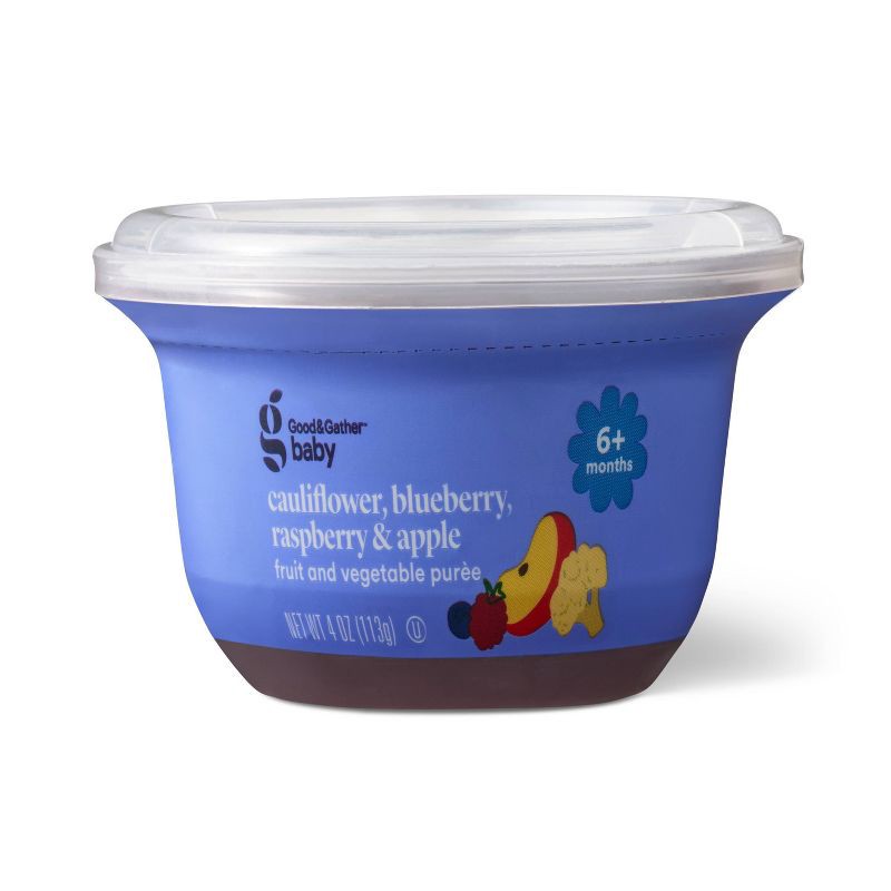 slide 1 of 5, Baby Food Tub - Cauliflower Raspberry Strawberry - 4oz - Good & Gather™, 4 oz