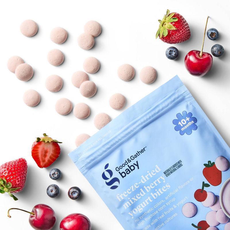 slide 3 of 4, Berry Pink Yogurt Baby Bites - Mixed Berry - 1oz - Good & Gather™, 1 oz