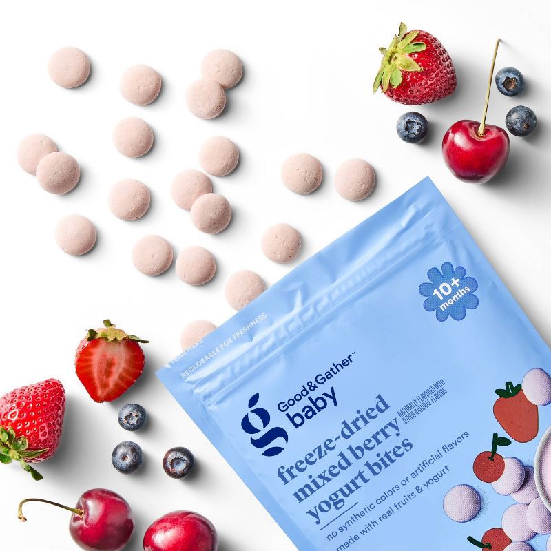 slide 3 of 4, Freeze-Dried Yogurt Baby Bites - Mixed Berry - 1oz - Good & Gather™, 1 oz