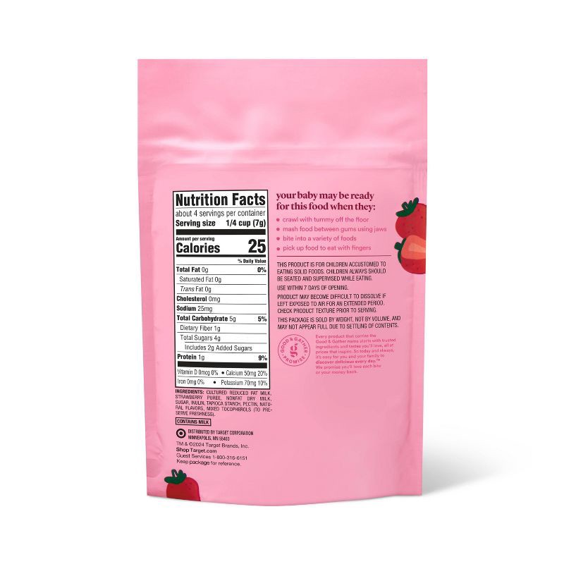 slide 2 of 4, Freeze-Dried Yogurt Baby Bites - Strawberry - 1oz - Good & Gather™, 1 oz