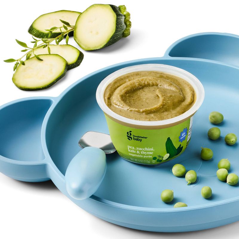 slide 3 of 5, Baby Food Tub - Pea Zucchini Kale & Thyme - 4oz - Good & Gather™, 4 oz