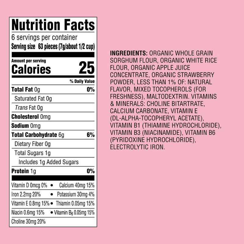 slide 4 of 4, Organic Puffs Baby Snacks - Apple Strawberry - 1.48oz - Good & Gather™, 1.48 oz