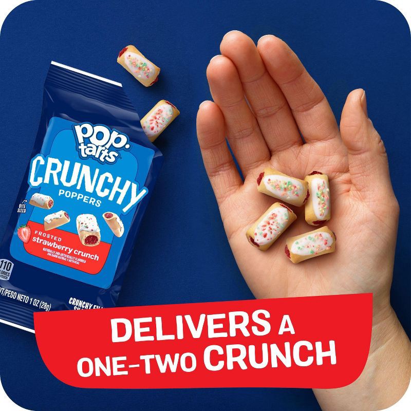 slide 5 of 12, Pop-Tarts Crunchy Poppers Frosted Strawberry Crunch - 10ct / 10oz, 10 ct; 10 oz