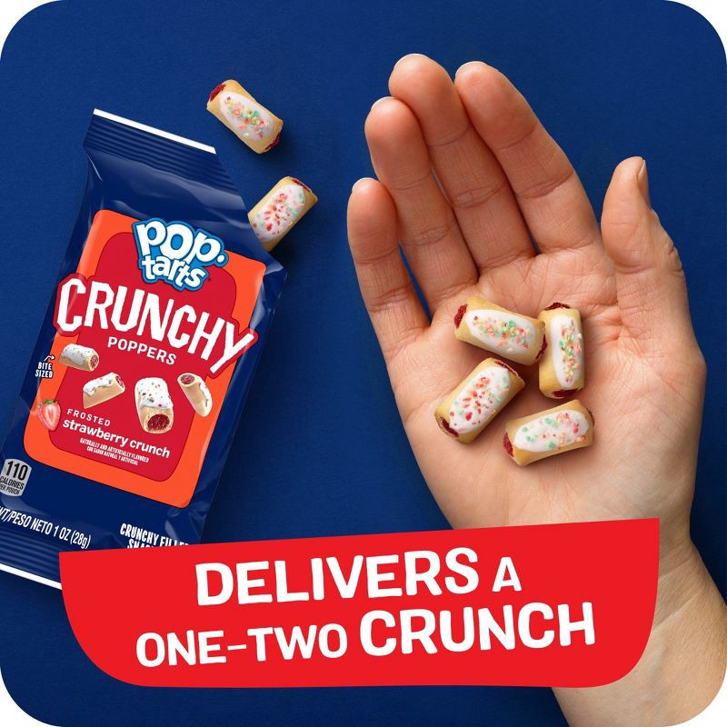 slide 6 of 11, Pop-Tarts Crunchy Poppers Frosted Strawberry Crunch - 10ct / 10oz, 10 ct; 10 oz