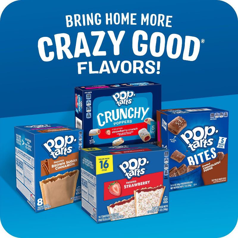 slide 8 of 12, Pop-Tarts Crunchy Poppers Frosted Strawberry Crunch - 10ct / 10oz, 10 ct; 10 oz