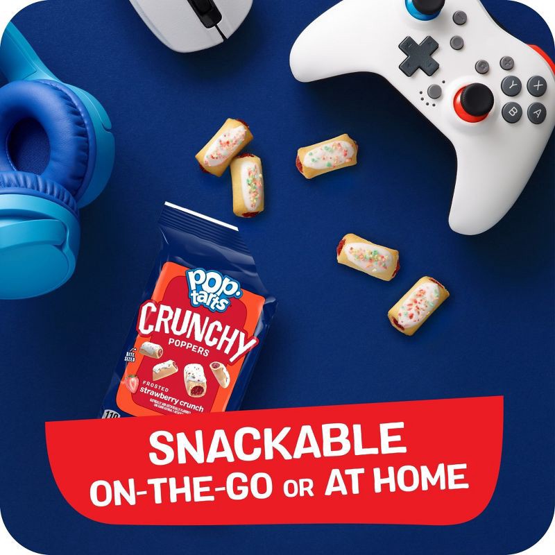 slide 7 of 11, Pop-Tarts Crunchy Poppers Frosted Strawberry Crunch - 10ct / 10oz, 10 ct; 10 oz