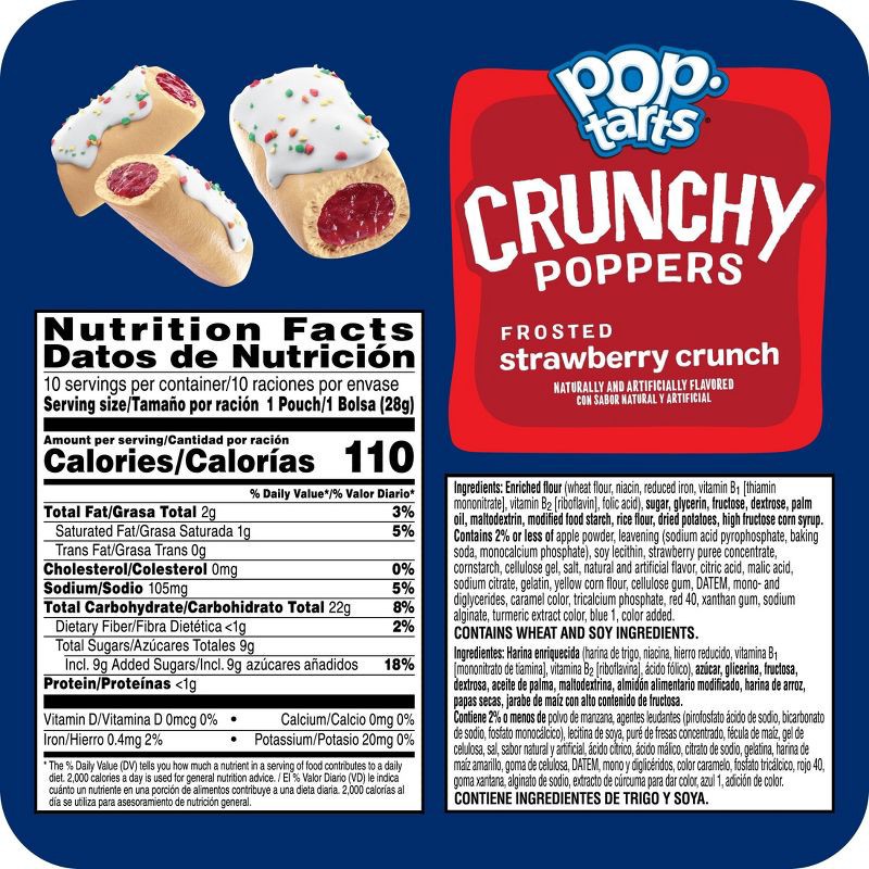 slide 8 of 11, Pop-Tarts Crunchy Poppers Frosted Strawberry Crunch - 10ct / 10oz, 10 ct; 10 oz