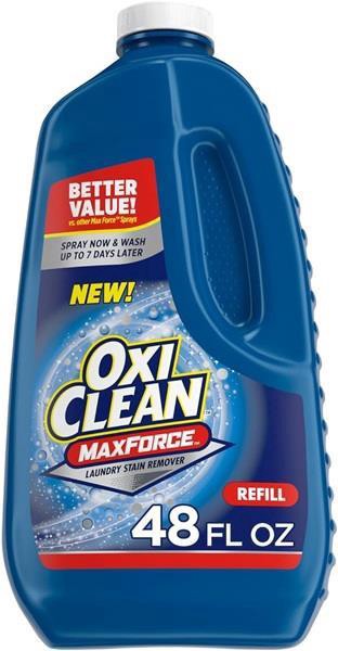 slide 1 of 1, OxiClean MaxForce Laundry Stain Remover Refill, 48 oz