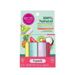 eos 100% Natural 4-Pack: Coconut Milk, Pineapple Passion Fruit, Watermelon Frose, Raspberry Kiwi Splash