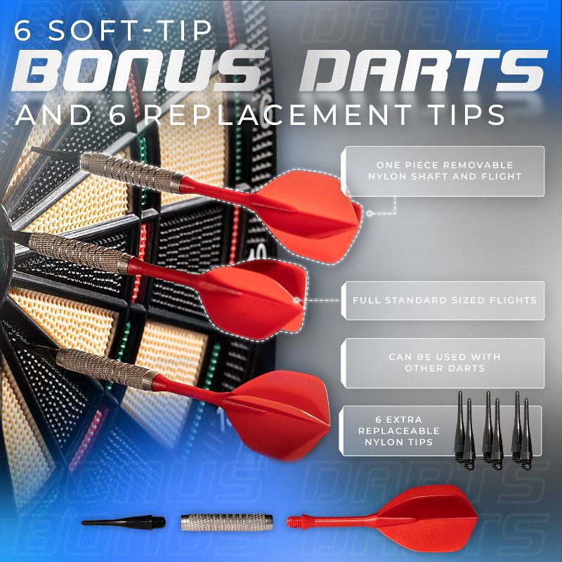 slide 5 of 7, Franklin Sports Electronic Soft Tip Dartboard, 1 ct