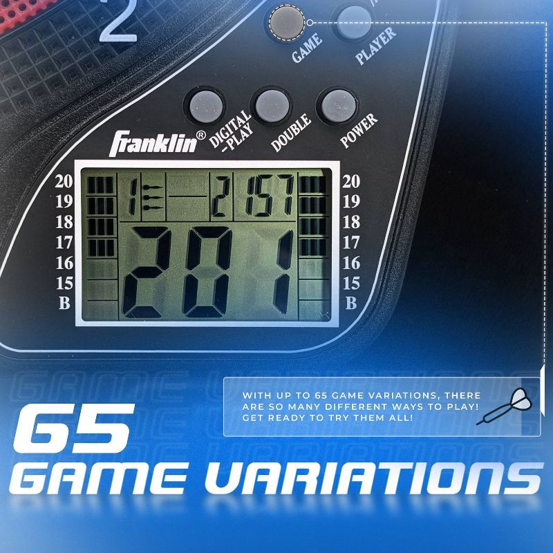 slide 6 of 7, Franklin Sports Electronic Soft Tip Dartboard, 1 ct