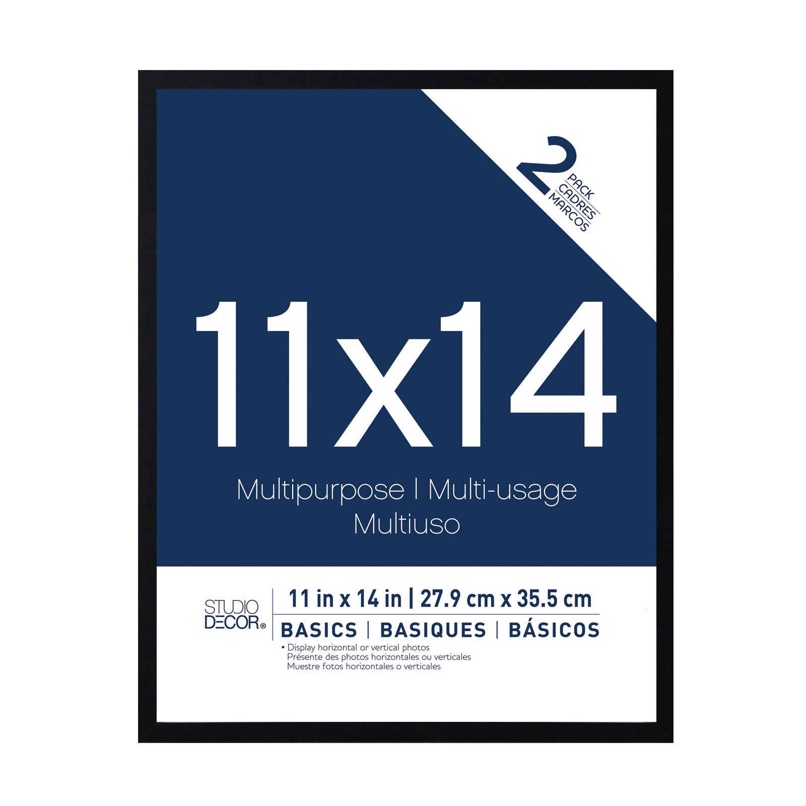 slide 2 of 5, 2-Pack Basics Multipurpose Frames By Studio Decor, 11 in x 14 in