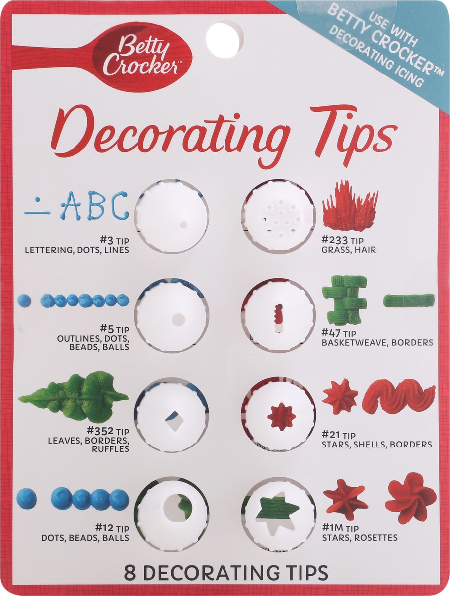 slide 1 of 9, Betty Crocker Decorating Tips - 8 ct, 8 ct