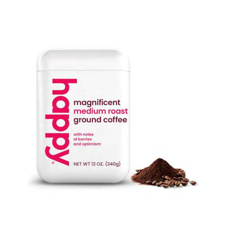 slide 1 of 7, Happy Medium Roast Ground Coffee - 12oz, 12 oz