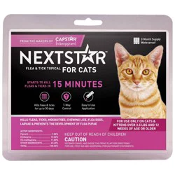NextStar Flea and Tick Prevention for Cats - Over 3.5lbs/3ct