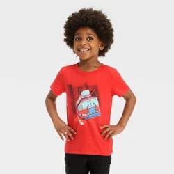 Toddler Boys' Short Sleeve Firetruck Graphic T-Shirt - Cat & Jack™ Red 4T