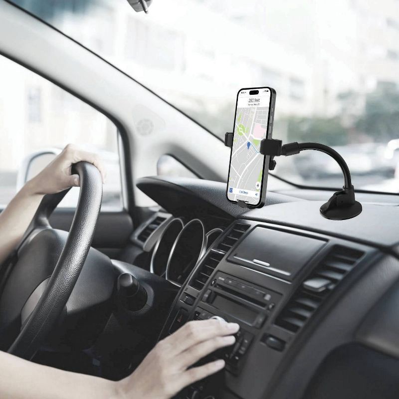 slide 2 of 5, Energizer Car Accessory Vent Dash Window and Cup Flex Mount: Auto Electronics, iPhone Holder, Black, 1-Year Warranty, 1 ct