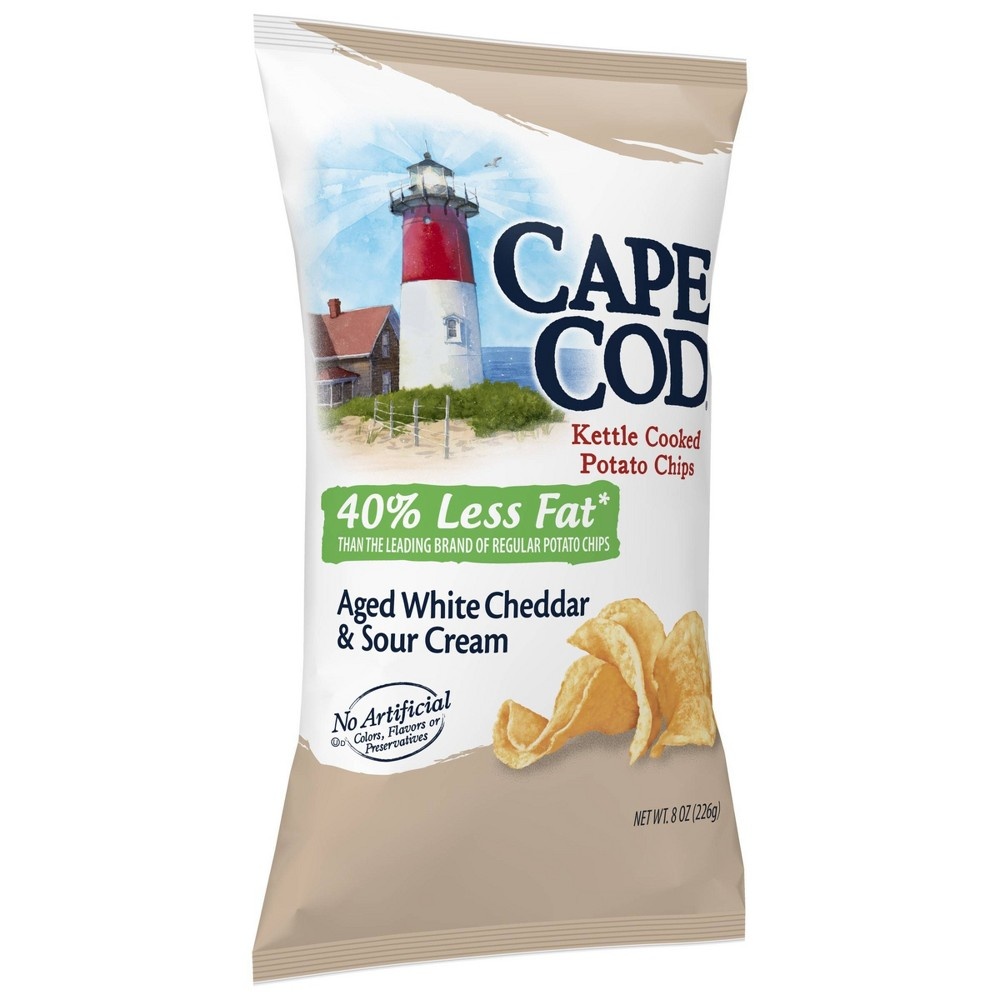 Cape Cod Aged White Cheddar And Sour Cream Potato Chips 8 oz | Shipt