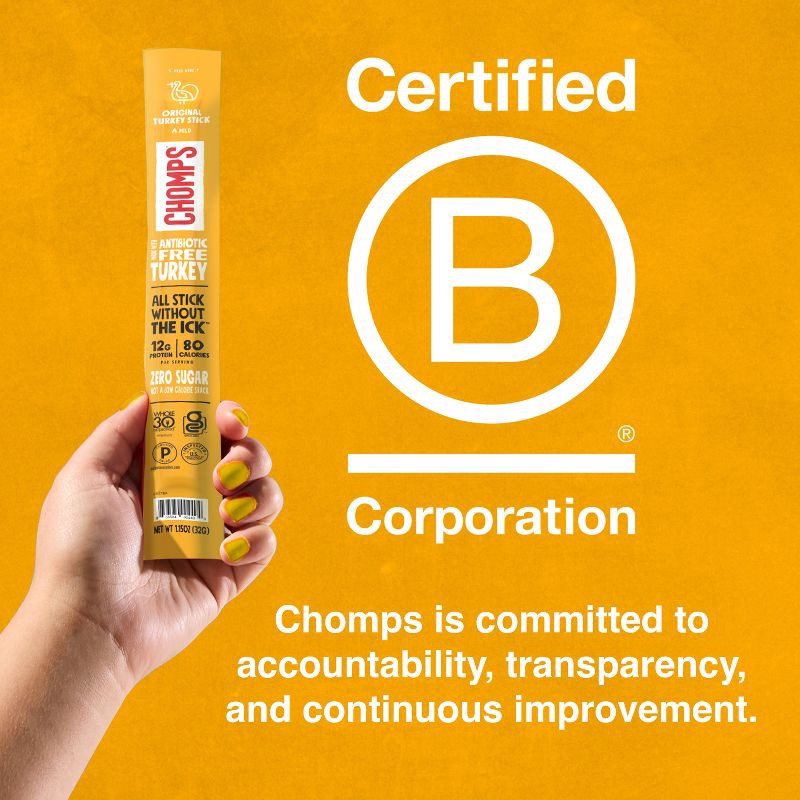 slide 7 of 8, Chomps Snack Sticks Chomps Original Turkey Sticks - 9.2oz/8ct, 9.2 oz, 8 ct