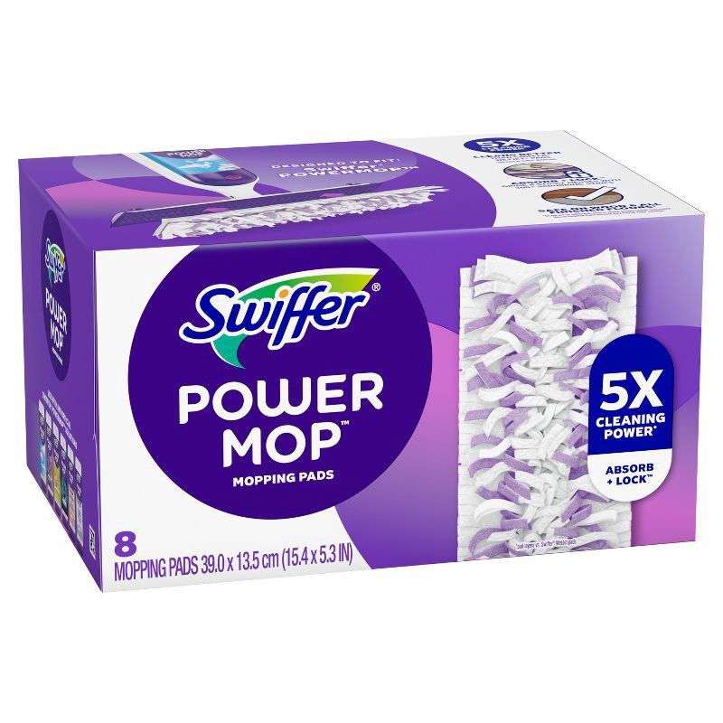 slide 10 of 12, Swiffer PowerMop Refill Pads - 8ct, 8 ct