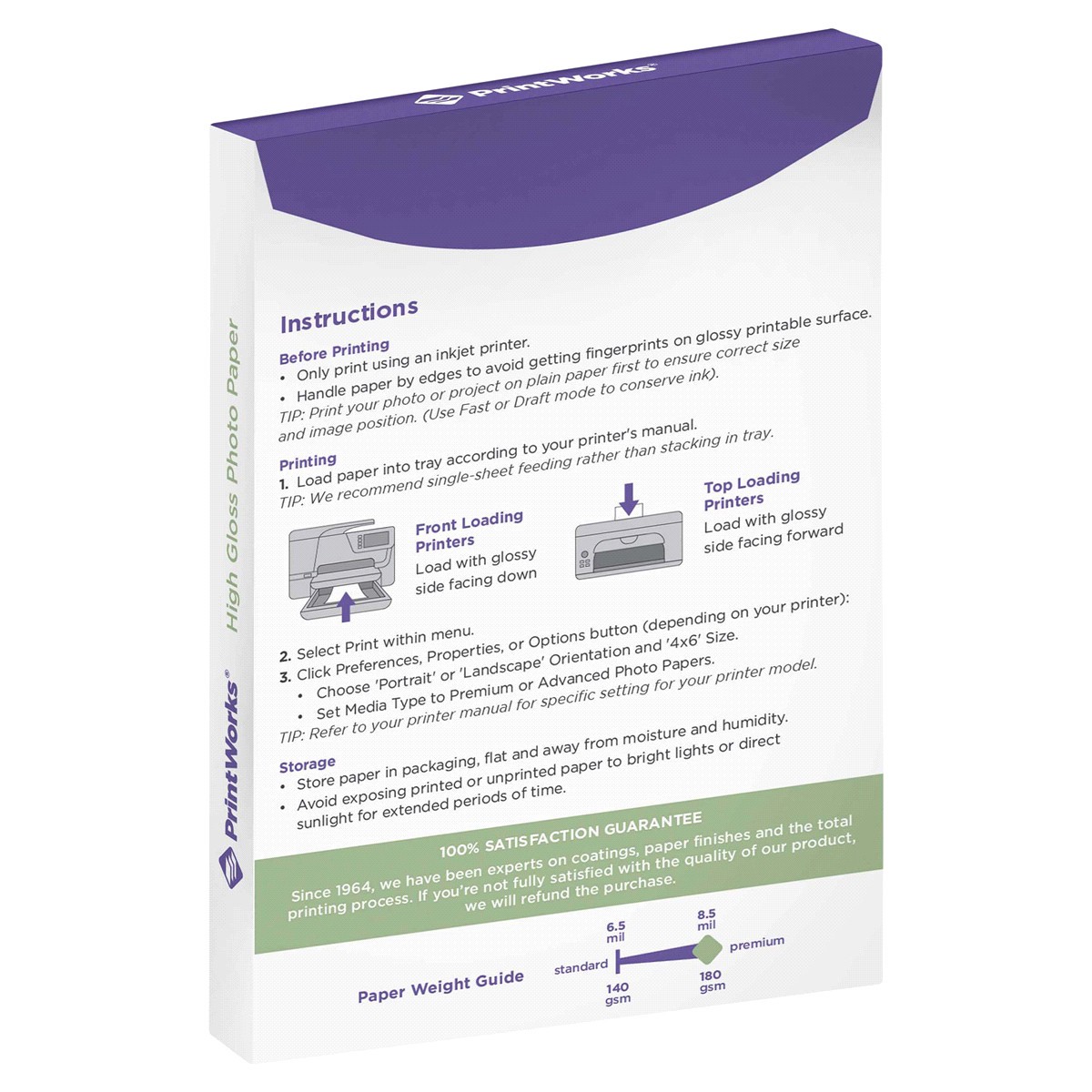 slide 2 of 2, Printworks Premium Glossy Photo Paper, 4" x 6", 4 in x 6 in