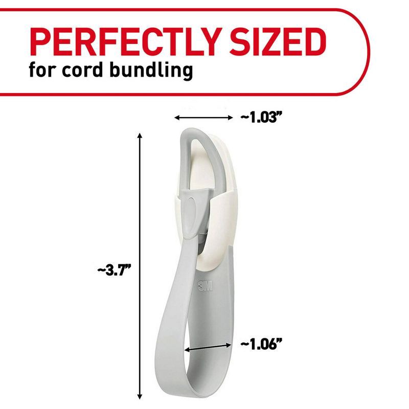slide 2 of 11, Command 2pk Damage-Free Hanging Multipurpose Cord Bundlers White Holiday Decoration, 2 ct