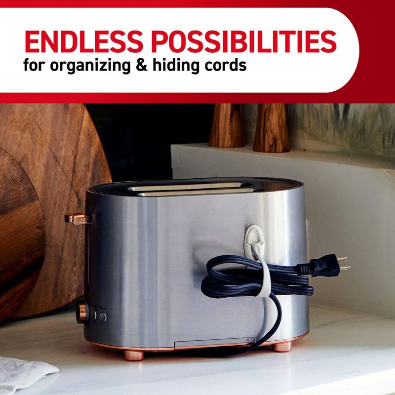 slide 6 of 11, Command 2pk Damage-Free Hanging Multipurpose Cord Bundlers White Holiday Decoration, 2 ct