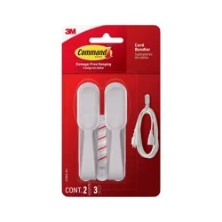 Command 2pk Damage-Free Hanging Multipurpose Cord Bundlers White Holiday Decoration
