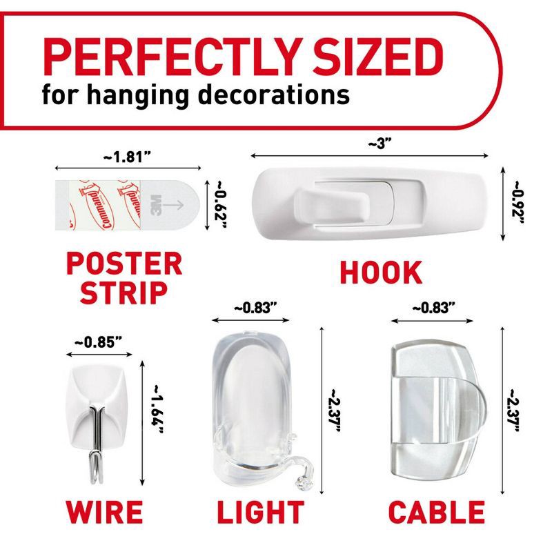 slide 2 of 14, Command College Dorm Kit: Adhesive Hooks & Hangers, 42-Piece Set, Plastic, White, 1 ct