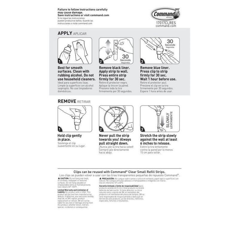 slide 6 of 7, Command Clear Round Cord Clips: Adhesive Hooks for Cables & Strips, Plastic, 4 Pack, 4 ct