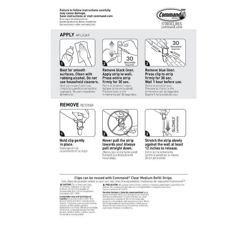 slide 9 of 9, Command Clear Large Cord Clips: Adhesive Hooks for Cable Management, Cord Holder, Extension Cord Clips, 2 Pack, 2 ct