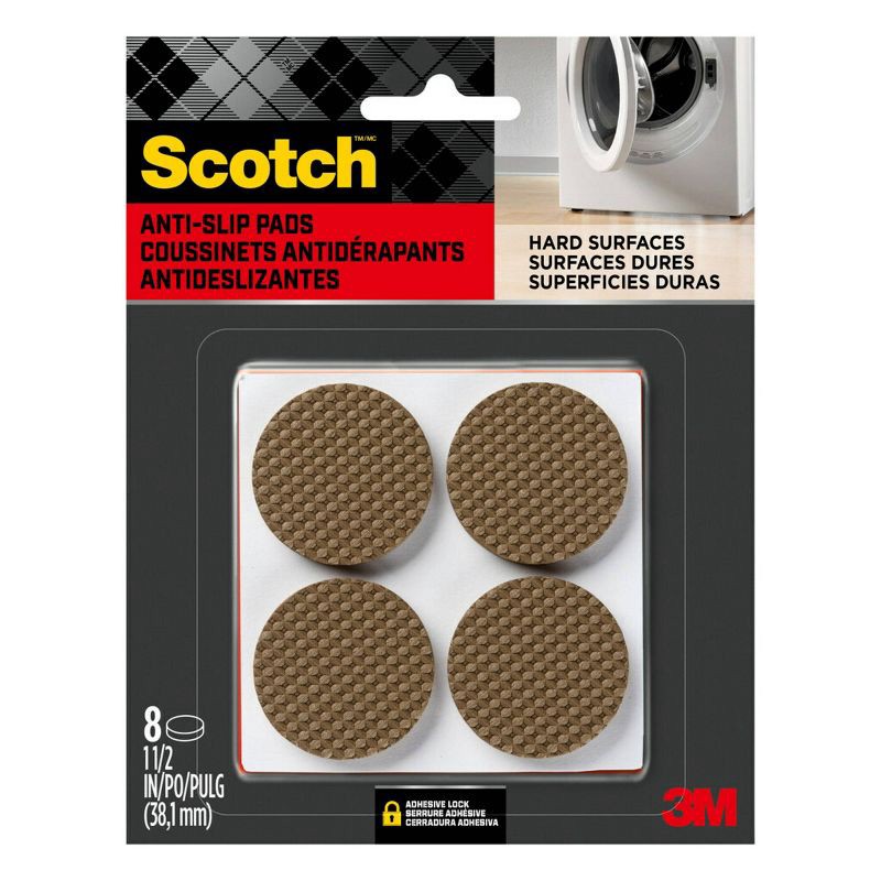 slide 1 of 8, Scotch 8pk 1.5" Gripping Pads Brown, 8 ct