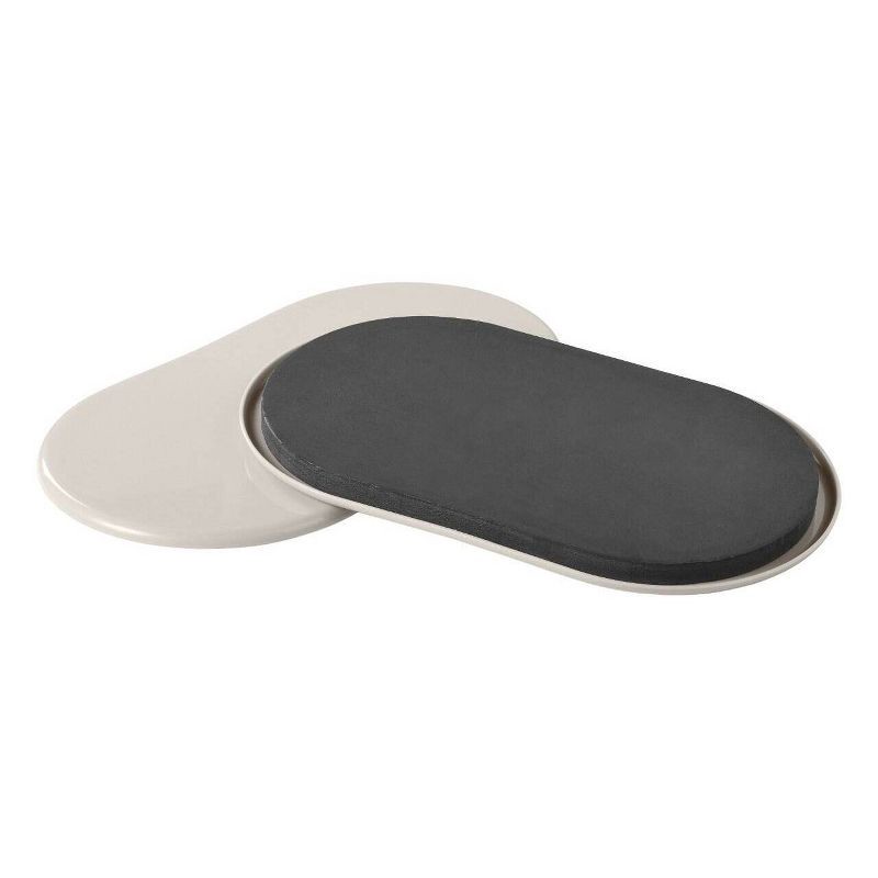 slide 2 of 4, Scotch 2pk 9.5" Oval Sliders: White Plastic Floor Pads, 4 Pack, 13.78" Width, 0.5" Thickness, 0.738 lbs, 2 ct, 4 ct