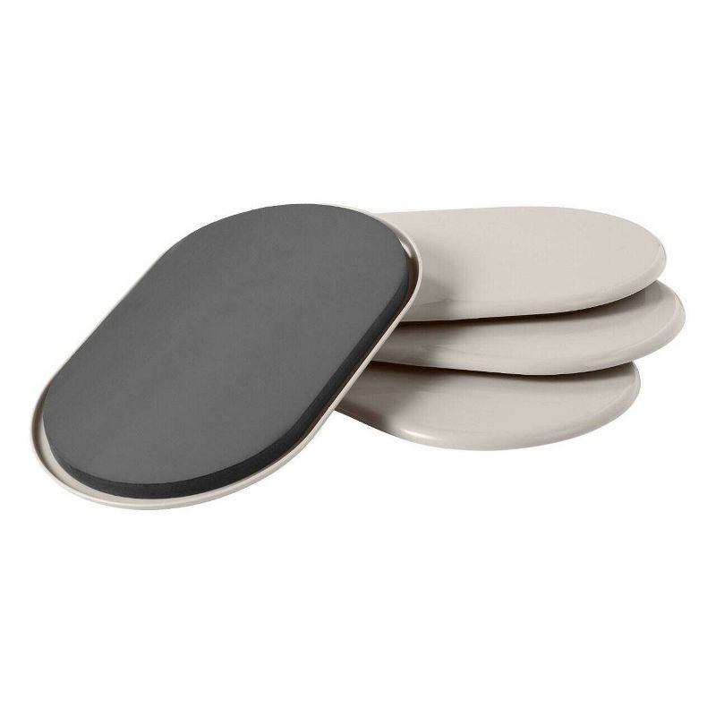 slide 3 of 4, Scotch 2pk 9.5" Oval Sliders: White Plastic Floor Pads, 4 Pack, 13.78" Width, 0.5" Thickness, 0.738 lbs, 2 ct, 4 ct