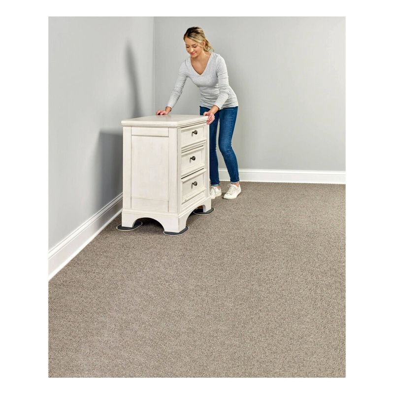 slide 4 of 4, Scotch 2pk 9.5" Oval Sliders: White Plastic Floor Pads, 4 Pack, 13.78" Width, 0.5" Thickness, 0.738 lbs, 2 ct, 4 ct