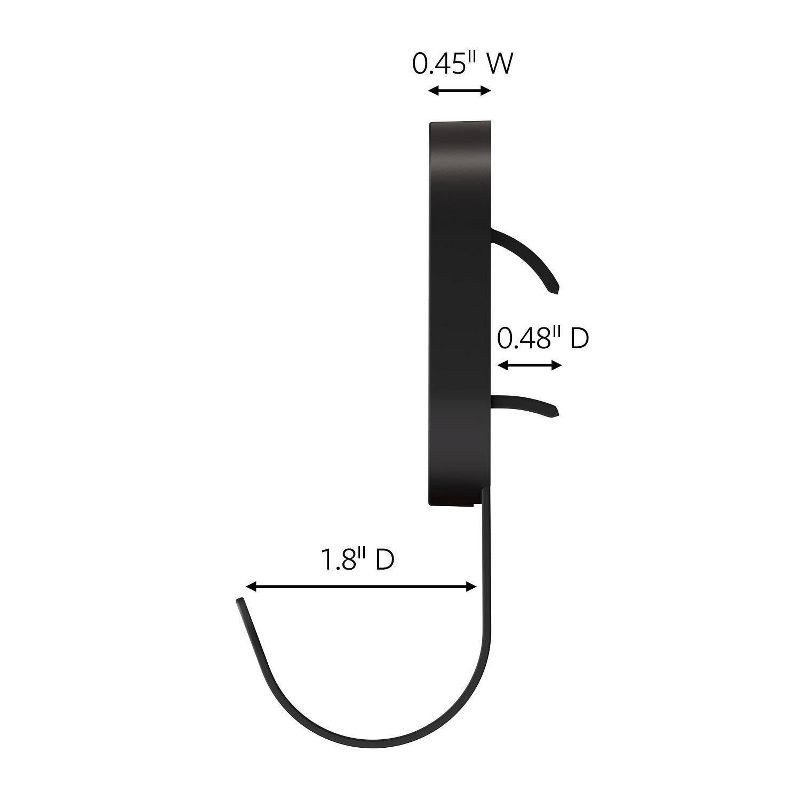 slide 2 of 15, 3M Claw 25lb Hanging Hook Black: Steel Adhesive Hook for Over Door Use, 1 Pack, 25 lb, 1 ct