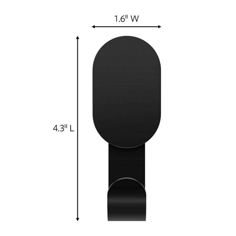 slide 14 of 15, 3M Claw 25lb Hanging Hook Black: Steel Adhesive Hook for Over Door Use, 1 Pack, 25 lb, 1 ct