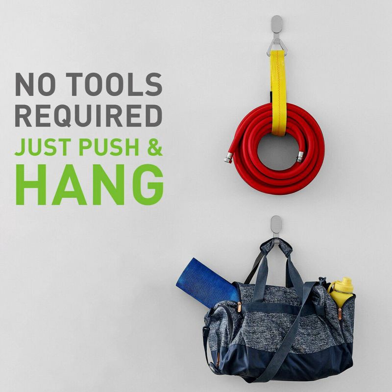 slide 5 of 15, 3M Claw 25lb Hanging Hook Black: Steel Adhesive Hook for Over Door Use, 1 Pack, 25 lb, 1 ct