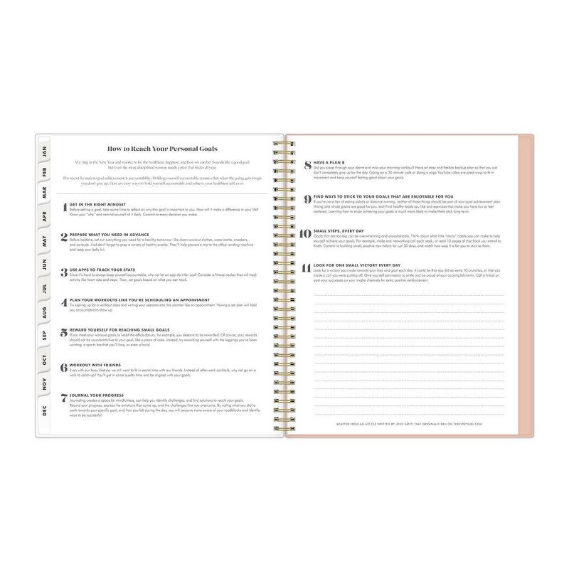 slide 12 of 20, The Everygirl Planner 2025 Weekly/Monthly Planner 11.18"x9.37" Wirebound Jenna Jean: Adult Stationery, Tabs, Off-White, 1 ct