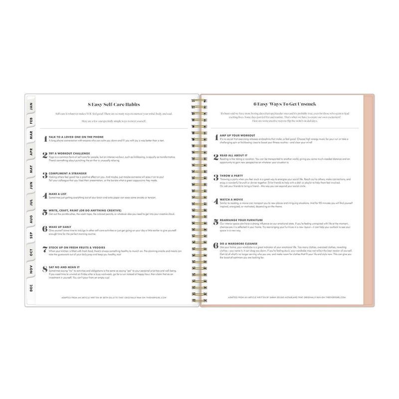 slide 14 of 20, The Everygirl Planner 2025 Weekly/Monthly Planner 11.18"x9.37" Wirebound Jenna Jean: Adult Stationery, Tabs, Off-White, 1 ct