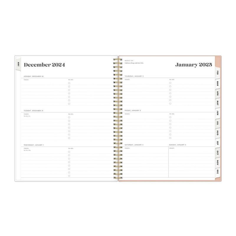 slide 5 of 20, The Everygirl Planner 2025 Weekly/Monthly Planner 11.18"x9.37" Wirebound Jenna Jean: Adult Stationery, Tabs, Off-White, 1 ct
