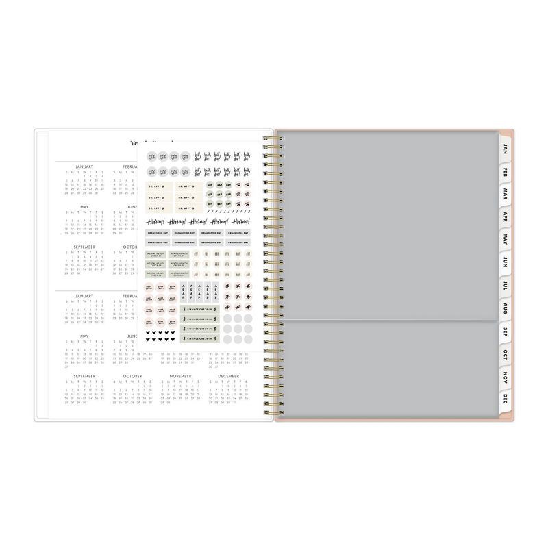 slide 7 of 20, The Everygirl Planner 2025 Weekly/Monthly Planner 11.18"x9.37" Wirebound Jenna Jean: Adult Stationery, Tabs, Off-White, 1 ct