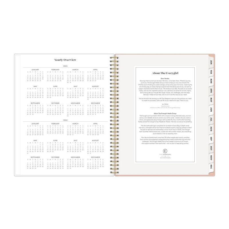 slide 8 of 20, The Everygirl Planner 2025 Weekly/Monthly Planner 11.18"x9.37" Wirebound Jenna Jean: Adult Stationery, Tabs, Off-White, 1 ct