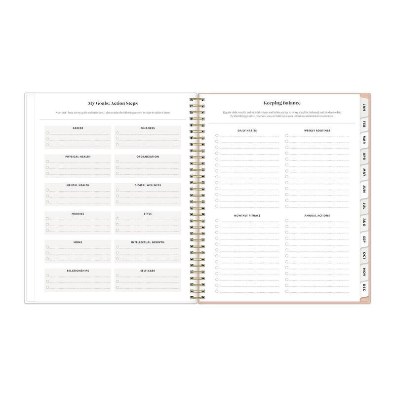 slide 10 of 20, The Everygirl Planner 2025 Weekly/Monthly Planner 11.18"x9.37" Wirebound Jenna Jean: Adult Stationery, Tabs, Off-White, 1 ct